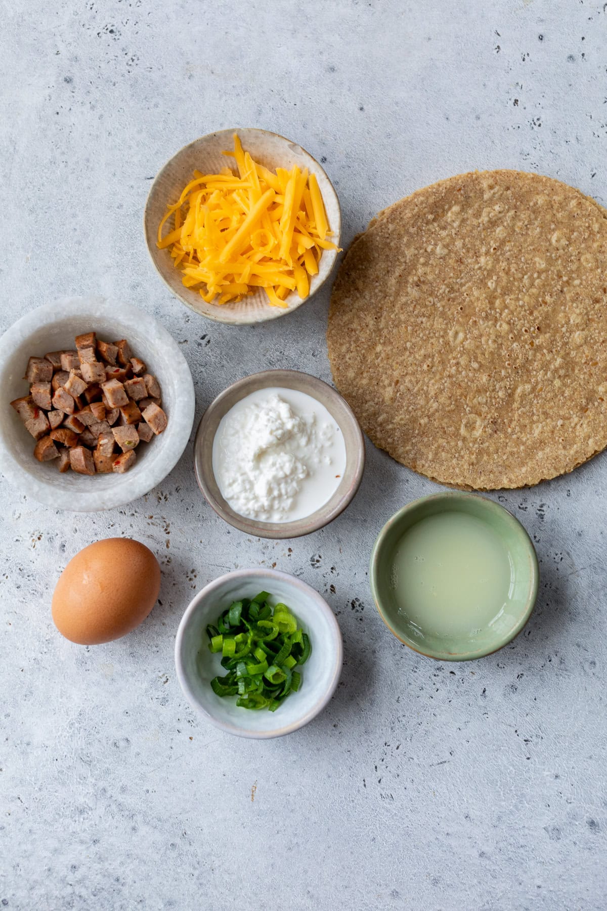 Breakfast Quesadilla ingredients