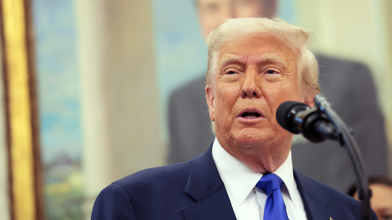 Donald Trump talking about the NFL draft