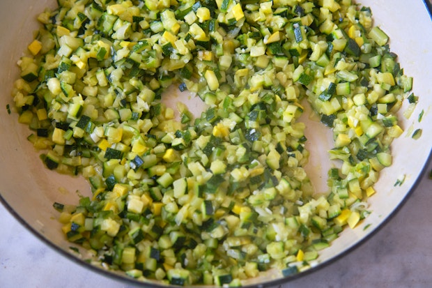zucchini butter after cooking fifteen minutes in a hot pan