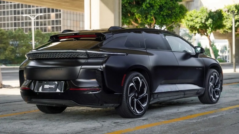 2023 Faraday Future FF 91 2.0 Futurist Alliance rear three-quarter